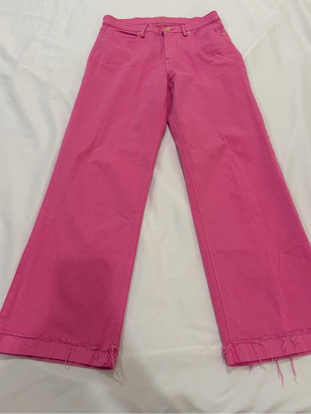 Lilly Pulitzer Aniston High Rise Straight Leg Jeans Women’s 8 Hot Pink